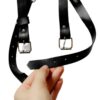 SM Leather Bondage Blindfold with Cosplay Mask for Sensual Play - Image 4